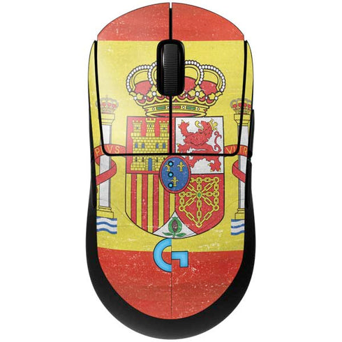 Spain Flag Distressed G Pro Wireless Gaming Mouse Skin